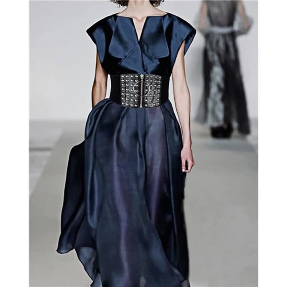 WOMEN'S rivets cinch waist belt, pattern - Picture 6 of 7